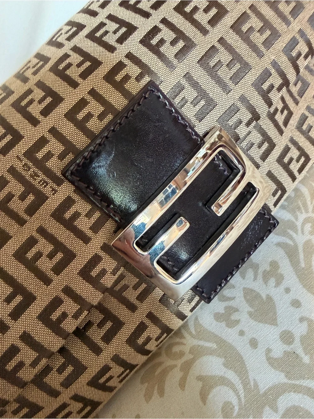 🤎Vintage Fendi Zucchino Brown Baguette🤎